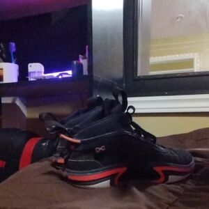 Jordan Black and Red Sneakers